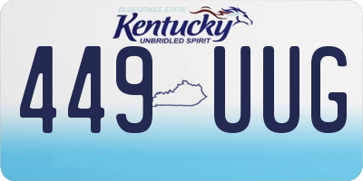 KY license plate 449UUG