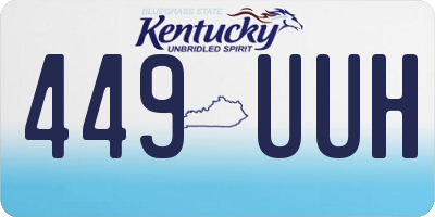 KY license plate 449UUH