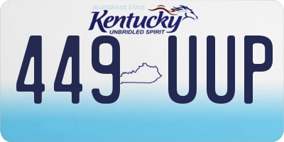 KY license plate 449UUP