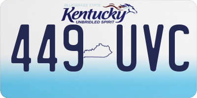 KY license plate 449UVC