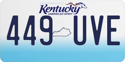 KY license plate 449UVE