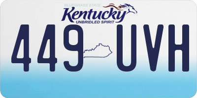 KY license plate 449UVH