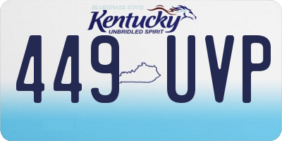 KY license plate 449UVP