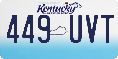 KY license plate 449UVT