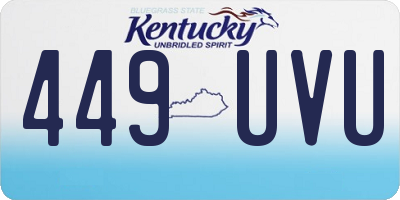 KY license plate 449UVU
