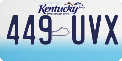 KY license plate 449UVX