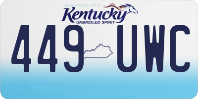 KY license plate 449UWC