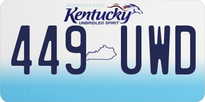 KY license plate 449UWD