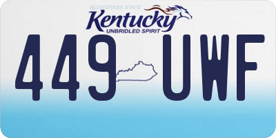 KY license plate 449UWF