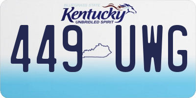 KY license plate 449UWG