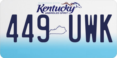 KY license plate 449UWK