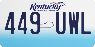 KY license plate 449UWL