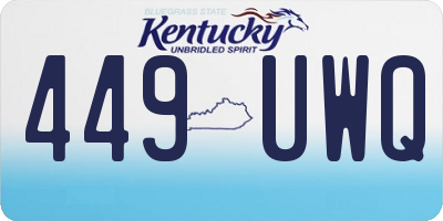 KY license plate 449UWQ
