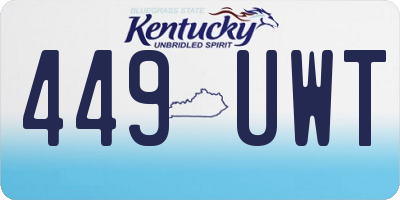 KY license plate 449UWT