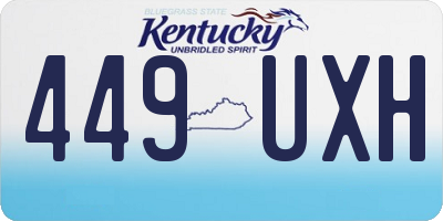 KY license plate 449UXH