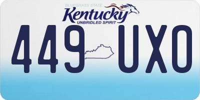 KY license plate 449UXO