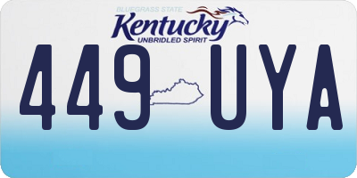 KY license plate 449UYA