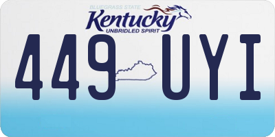 KY license plate 449UYI