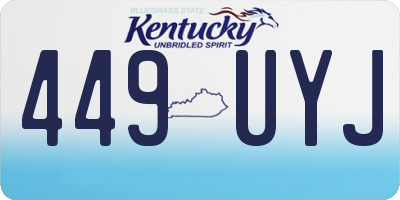 KY license plate 449UYJ