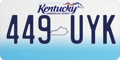 KY license plate 449UYK