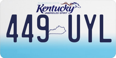 KY license plate 449UYL