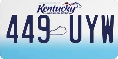 KY license plate 449UYW