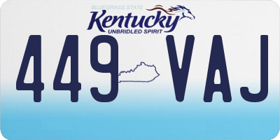 KY license plate 449VAJ