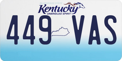 KY license plate 449VAS