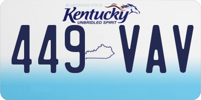 KY license plate 449VAV