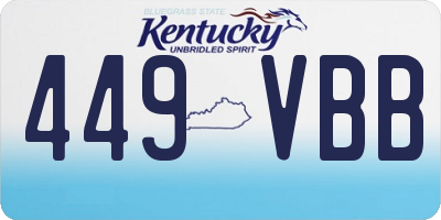 KY license plate 449VBB