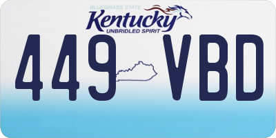 KY license plate 449VBD