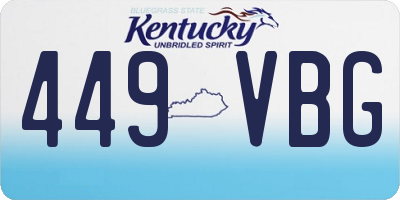 KY license plate 449VBG