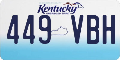KY license plate 449VBH