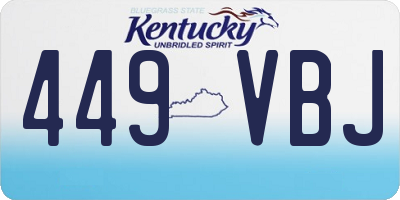 KY license plate 449VBJ