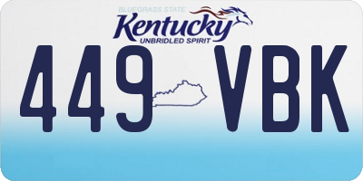 KY license plate 449VBK