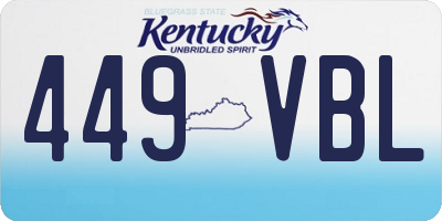 KY license plate 449VBL