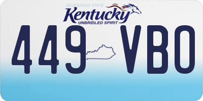 KY license plate 449VBO