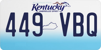 KY license plate 449VBQ