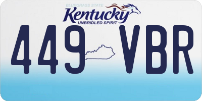 KY license plate 449VBR