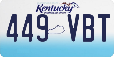 KY license plate 449VBT