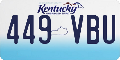 KY license plate 449VBU