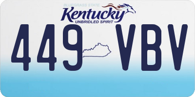 KY license plate 449VBV