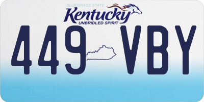 KY license plate 449VBY
