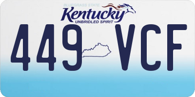 KY license plate 449VCF