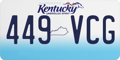 KY license plate 449VCG