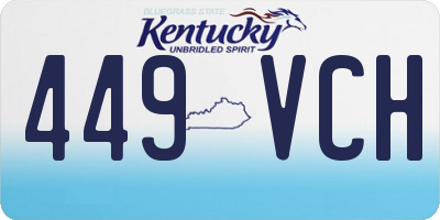 KY license plate 449VCH