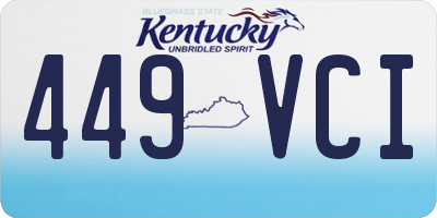 KY license plate 449VCI