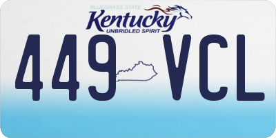 KY license plate 449VCL