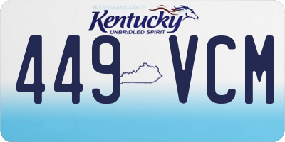 KY license plate 449VCM