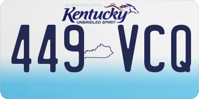 KY license plate 449VCQ